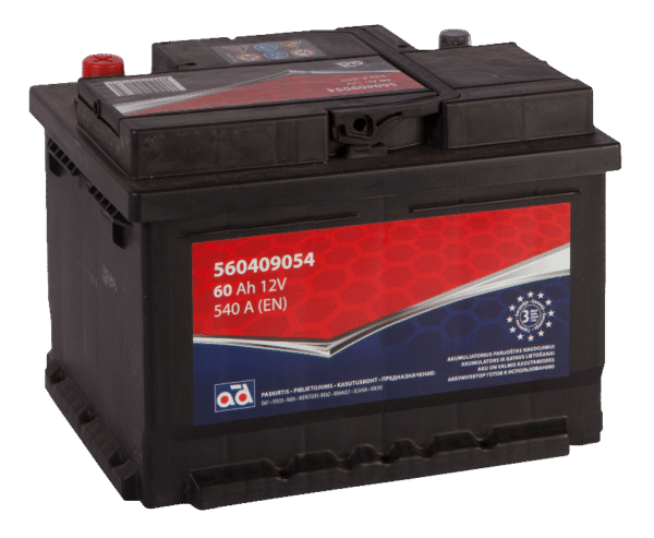 AD 12V/ 60Ah/ 540A -/+
