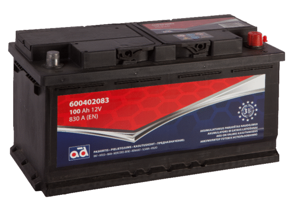 AD  12V/100Ah/830A -/+