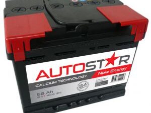 Autostar 12v/58Ah/460A  -/+